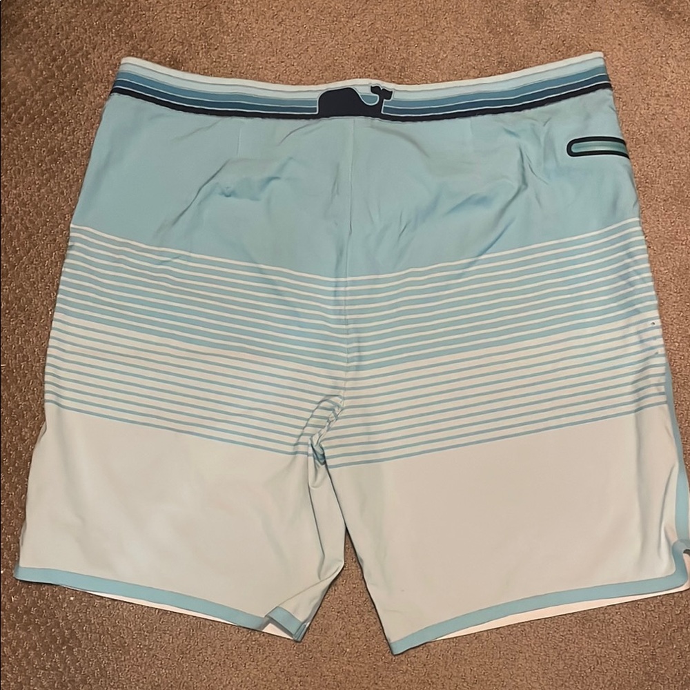 Vineyard Vines Light Blue Striped Swim Shorts